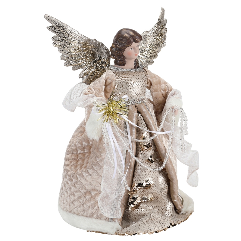 33cm jul ängel dekor pärlor prydnad inredning inomhus dekorationerny produkt xmas figur semester visa lyx hem glatt